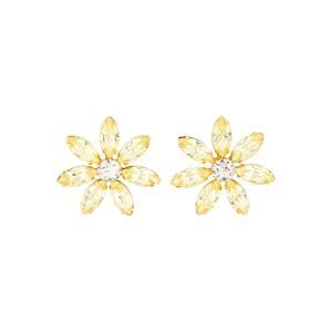 Jennifer Behr Crystal Drop Earrings - One Size Gold Tone